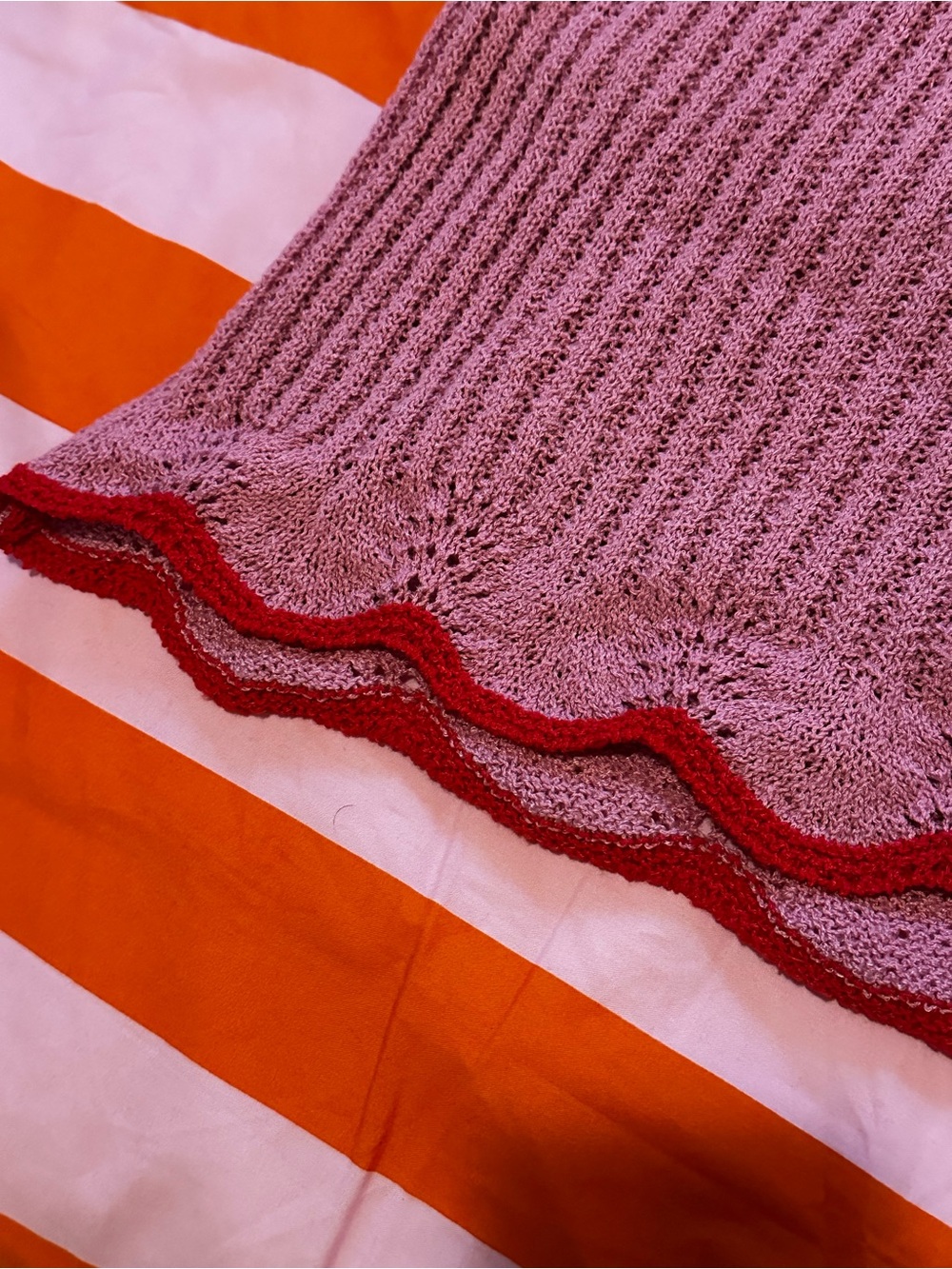 Pink & Red Detail Ruffle Knit - Picture 4 of 5